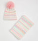 George Knitted Stripe Hat & Scarf Set