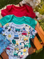 George pack of 5 Construction Vehicles Short Sleeve Bodysuits