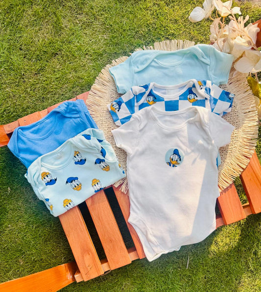 George pack of 5 Disney Donald Duck Blue Bodysuits