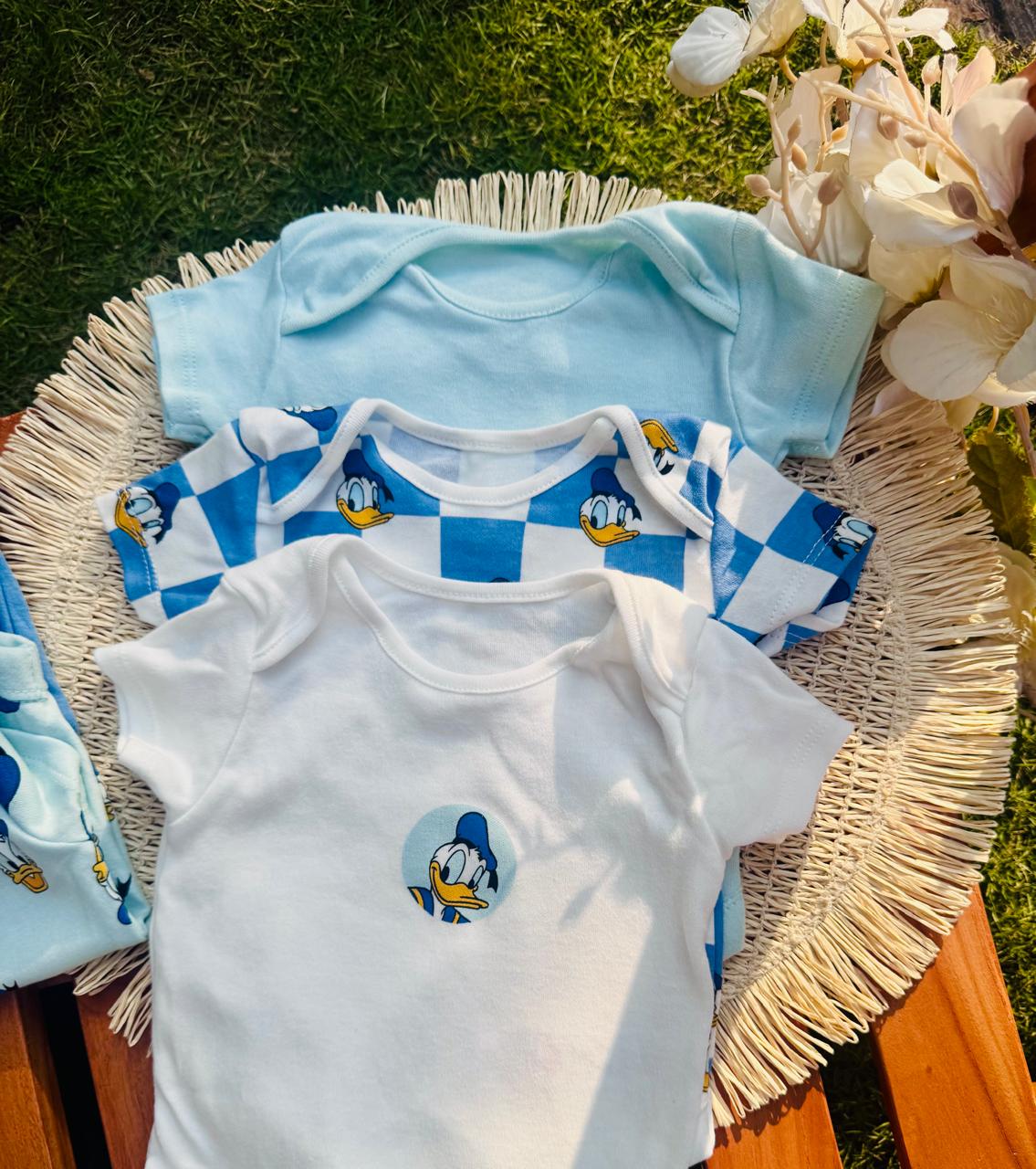 George pack of 5 Disney Donald Duck Blue Bodysuits