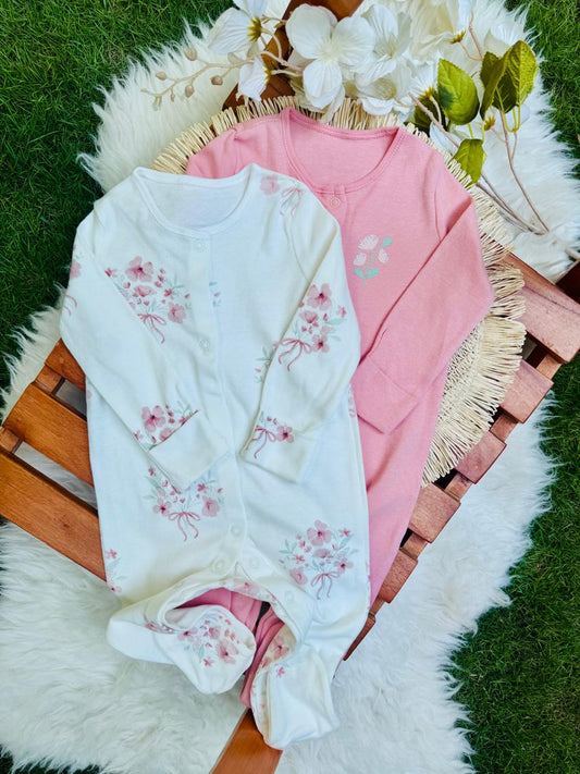 George pack of 2 Floral Slepsuits