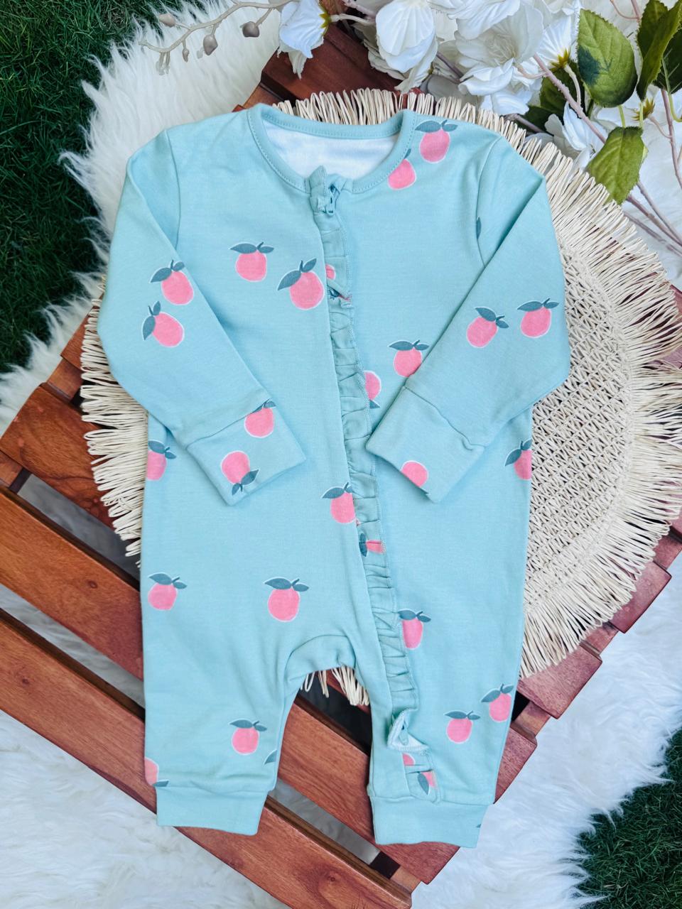 George Oranges print Sleepsuit