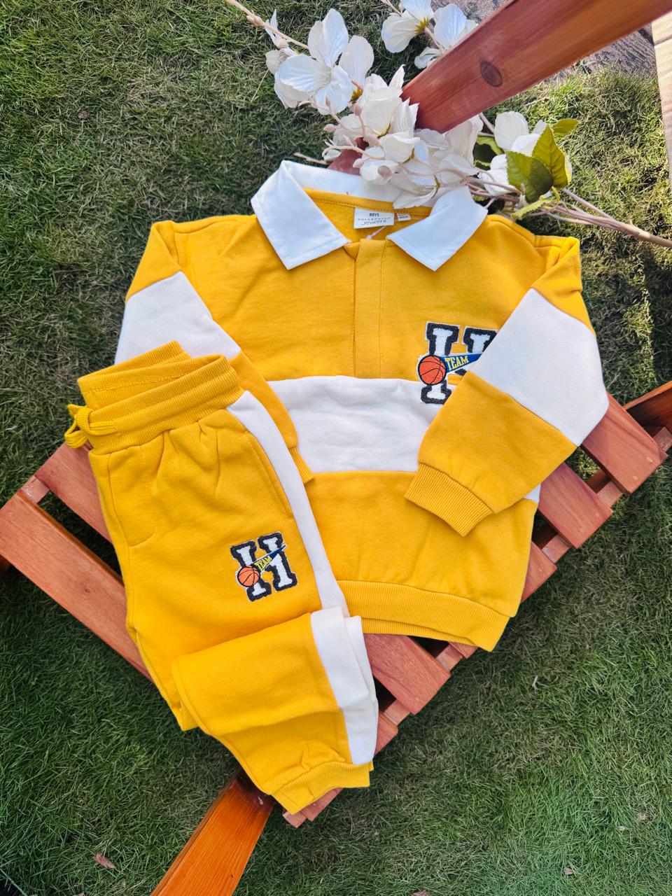 Juniors Fleece Lined Collared Shirt & Trouser Set