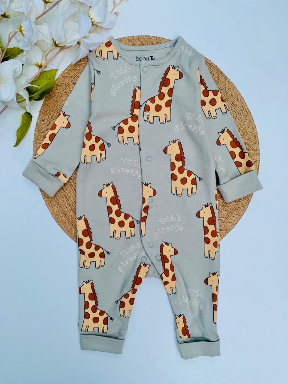 Tu Clothing Giraffe Print Sleepsuit