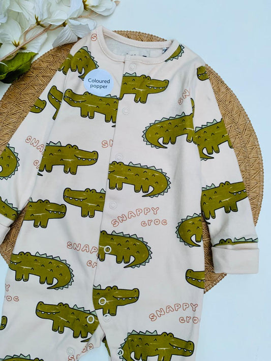 Tu Clothing Crocodiles print Sleepsuit