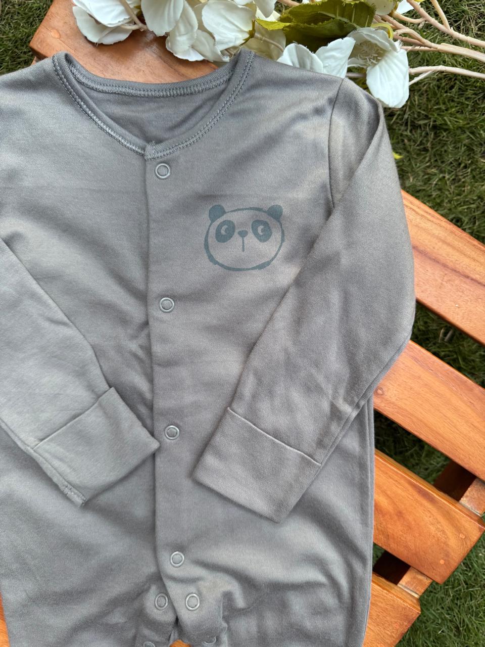 George Printed Panda Face Sleepsuit