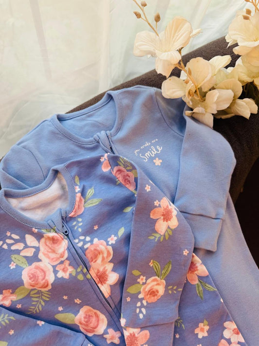 George pack of 2 Floral Sleepsuit
