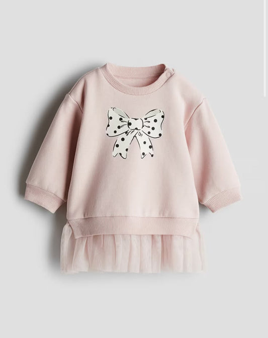 H&M Tulle-Skirt Sweatshirt Dress