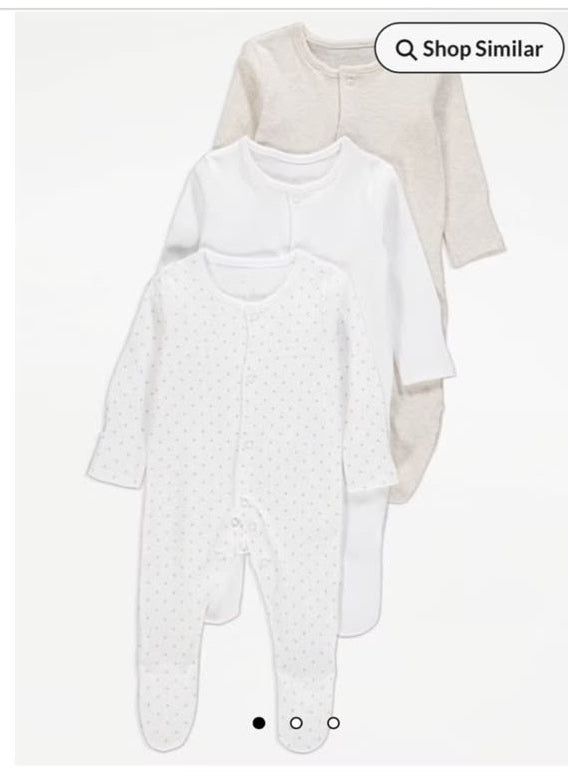 George pack of 3 Sleepsuits