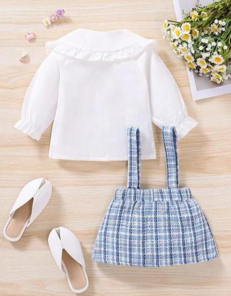 SHEIN Shirt With Suspender Skirt