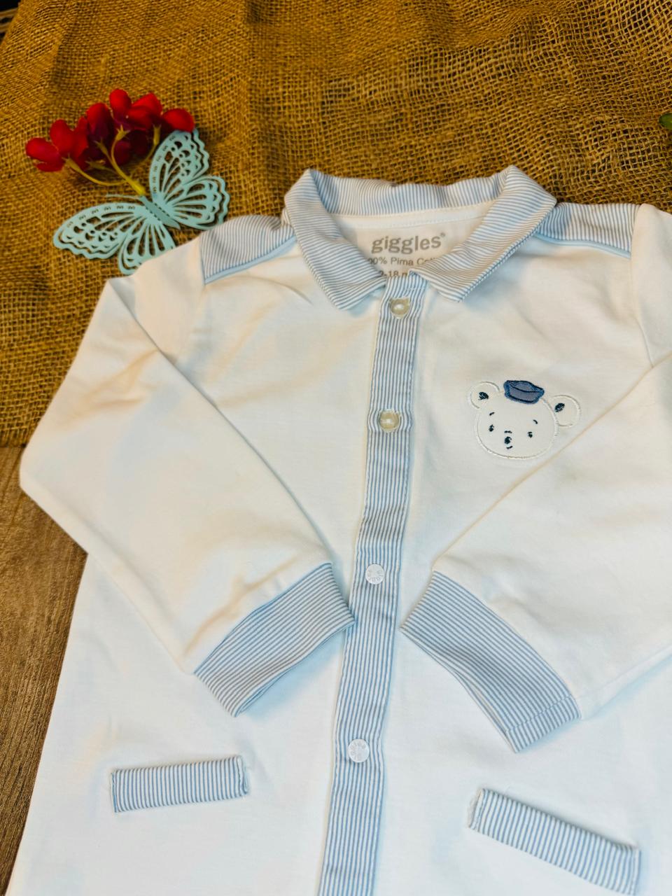 Giggles Printed Bear Sleepsuit