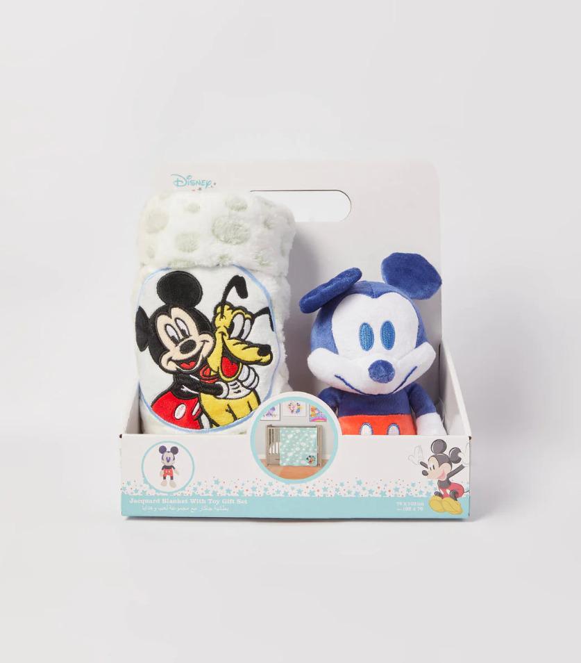 Red tag Mickey Toy with Blanket