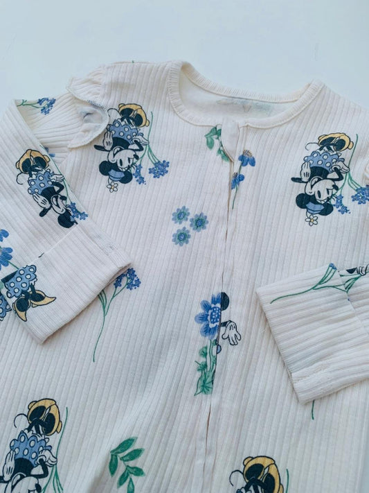 George Printed Mini Ribbed Sleepsuit