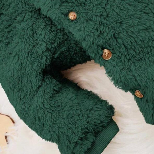 SHEIN Dark Green Sherpa Sleepsuit