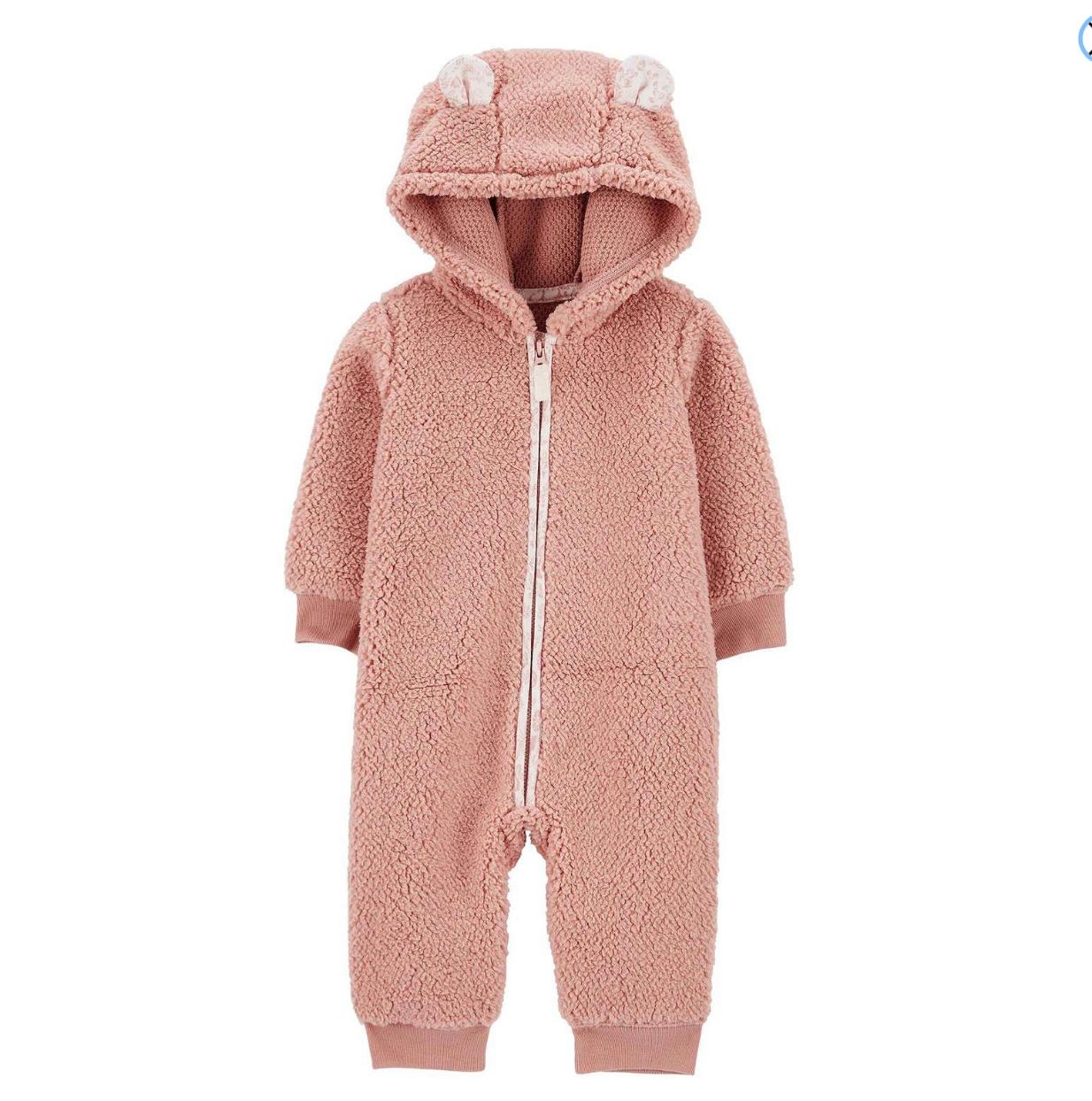 Carter's Hooded Sherpa Sleepsuit