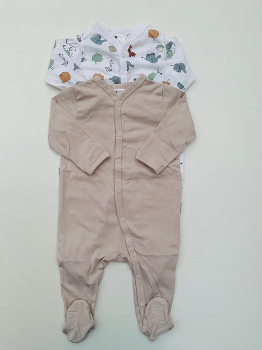 H&M Pack of 2 Sleepsuits