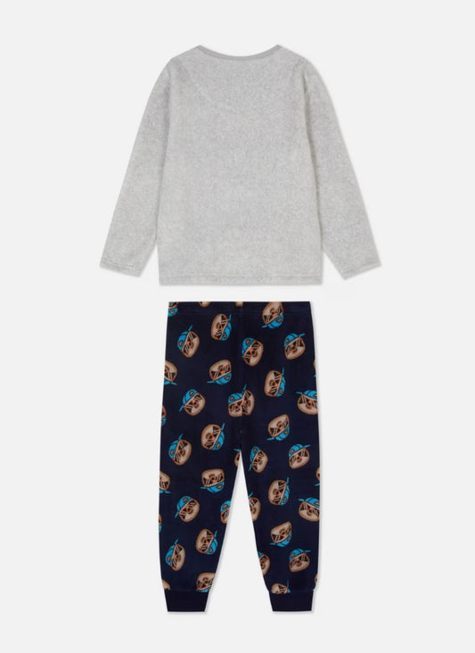 Primark "Just Chill" Fleeced Shirt & Trouser Set
