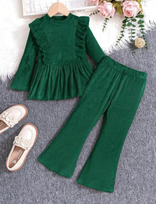 SHEIN Knitted Frock & Trouser Set