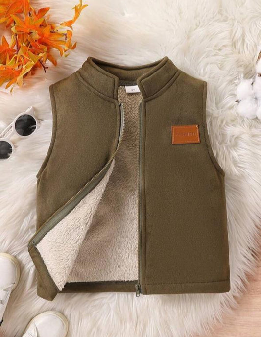 Shein Thermal Lined Thicken Faux Fur Zipped Jacket