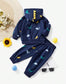 SHEIN Fleeced Dino Hoodie & Trouser Set