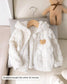 SHEIN Embroided Bear Fluffy Jacket