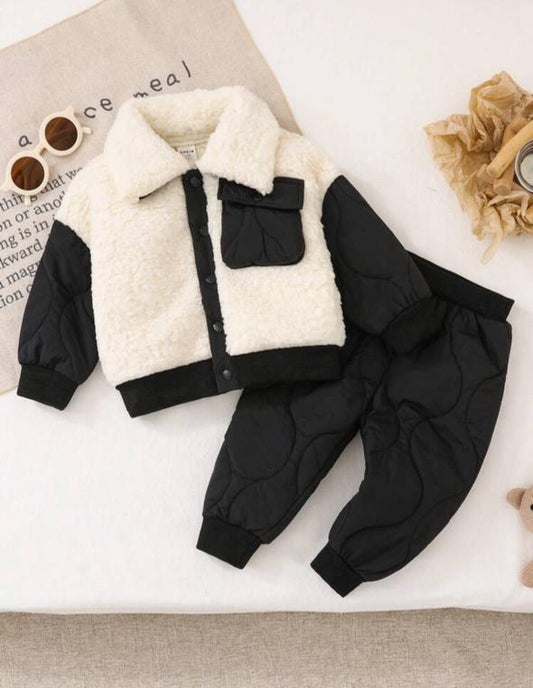 SHEIN Sherpa Jacket & Trouser Set