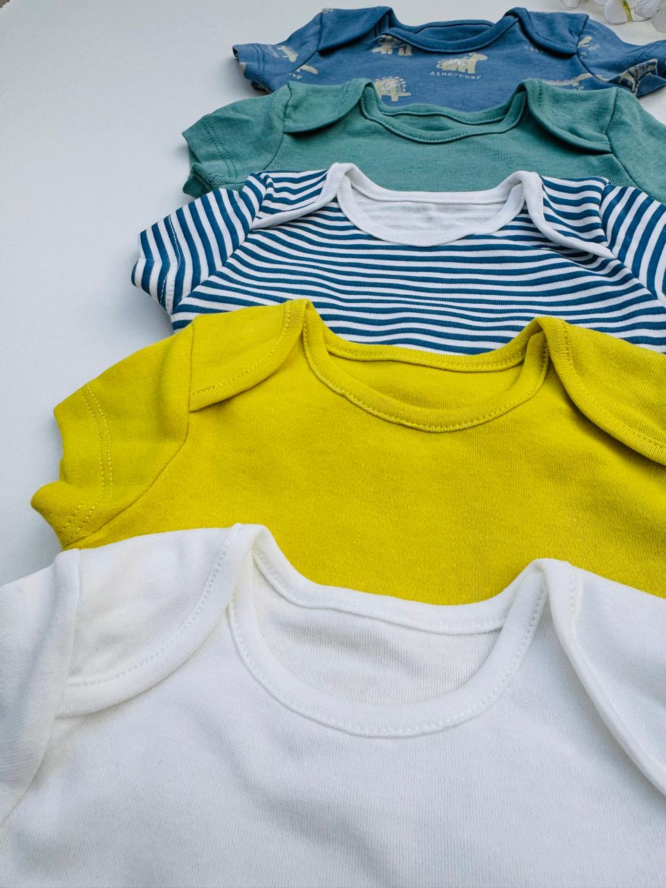 George Last Pack of 5 Half Sleeves Bodysuits