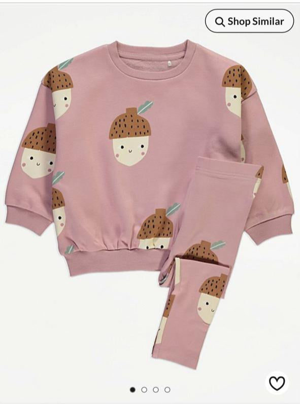 George Smiley Acorn Sweatshirt & Tights Set