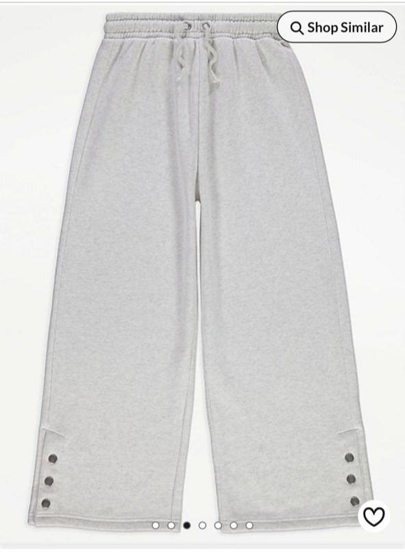 George Grey Button Cropped Hoodie with Jogger  Set