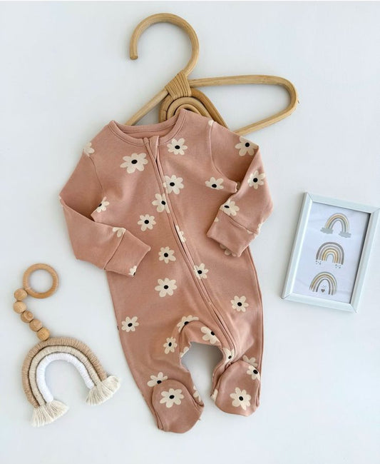George Floral Zipped Sleepsuit