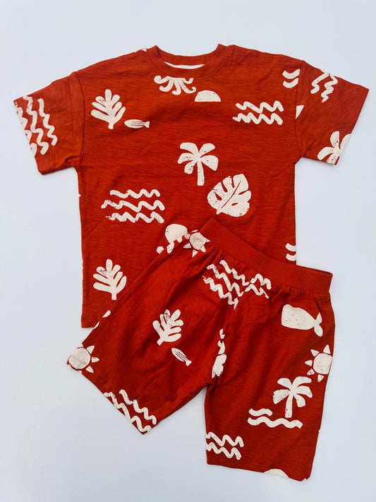 Next Tropical Shirt & Short Set