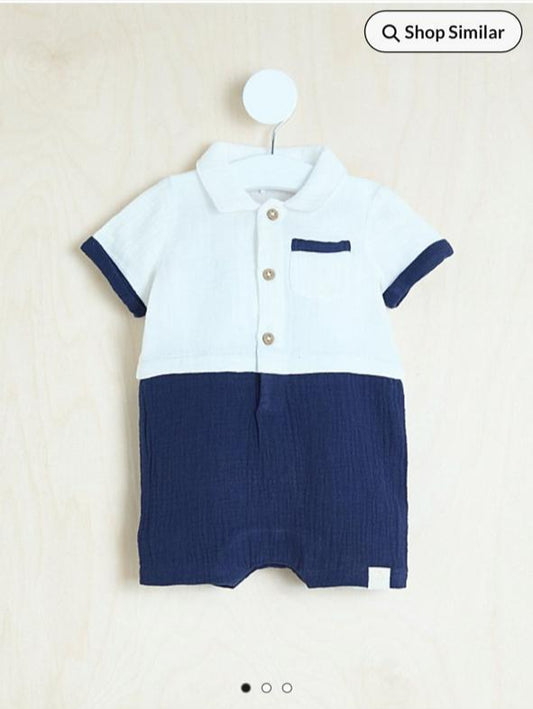 George Buttoned Romper