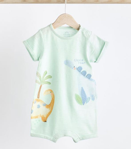 Next Embroidered Dino Romper