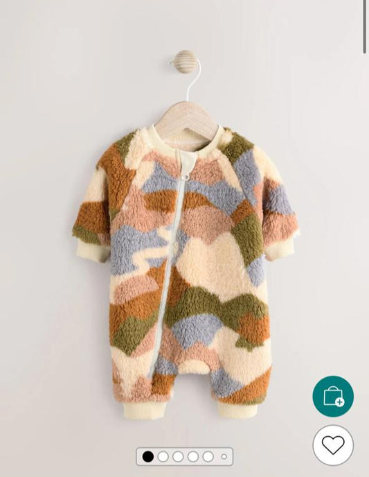 Next Sherpa Camouflage Sleepsuit