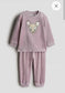 H&M Embroided Deer Velour Shirt & Trouser Set