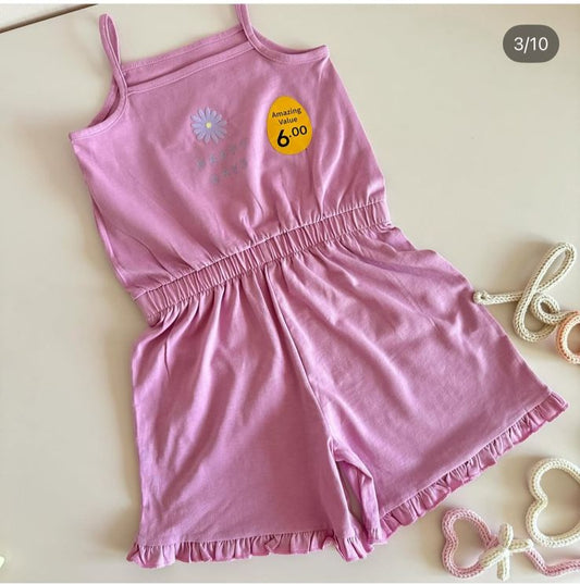 George Light Purple Frill Hem Playsuit