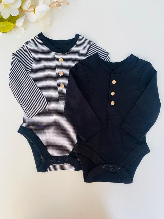George Pack of 2 Buttoned Bodyshirts