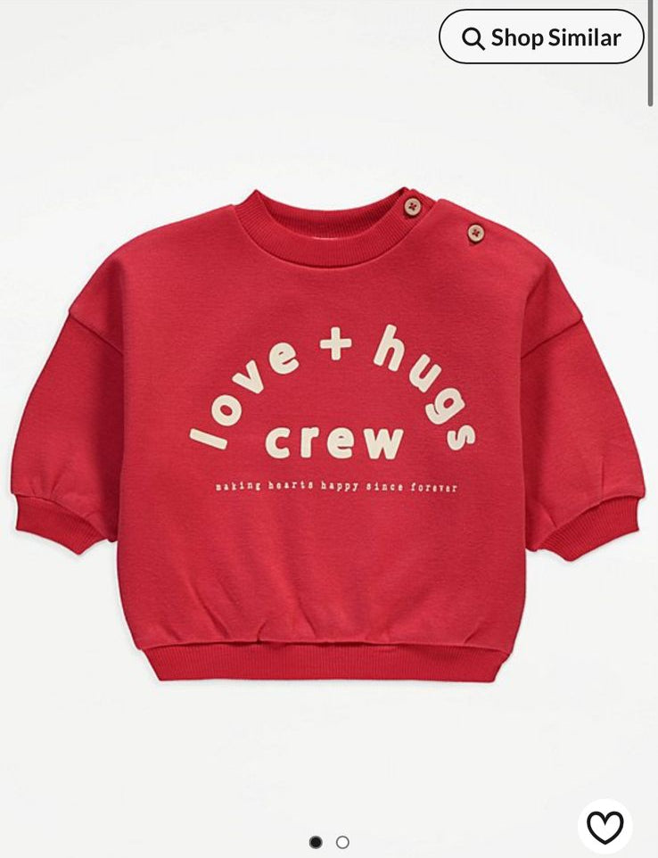 George "Love+ Hugs Crew" Sweatshirt