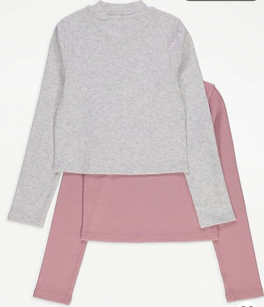 George Pack of 2 Ribbed Shirts