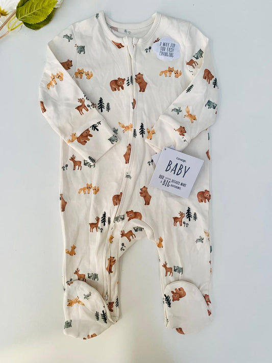 George Two Way Zipped Sleepsuit