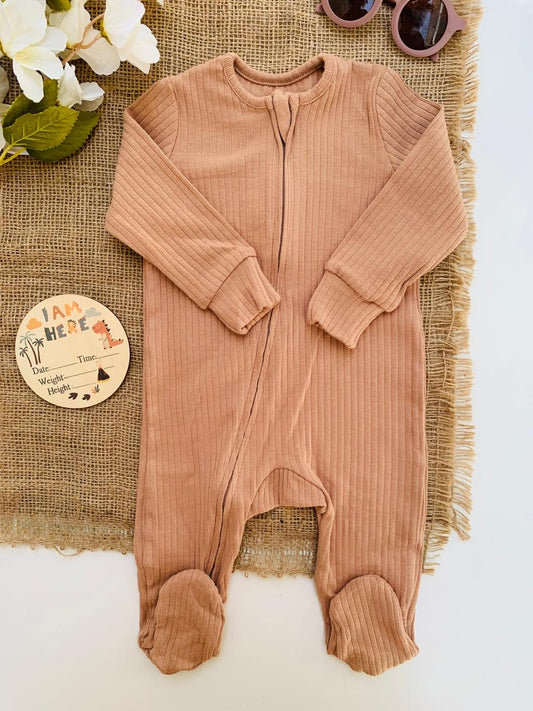 George Plain Zipped Sleepsuit