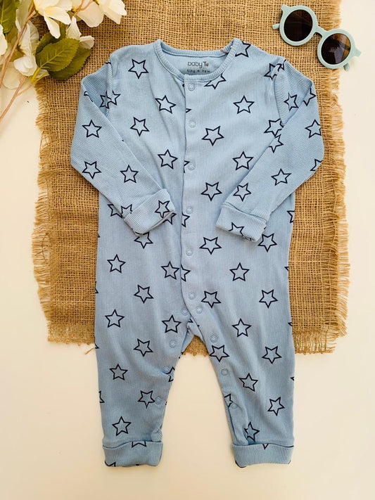 TU Clothing Stars print Sleepsuit