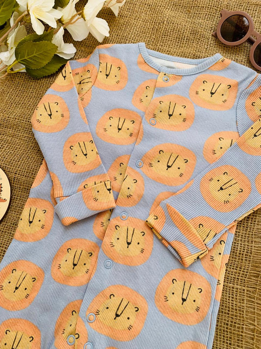 TU Clothing Ribbed all over Lions  Sleepsuit