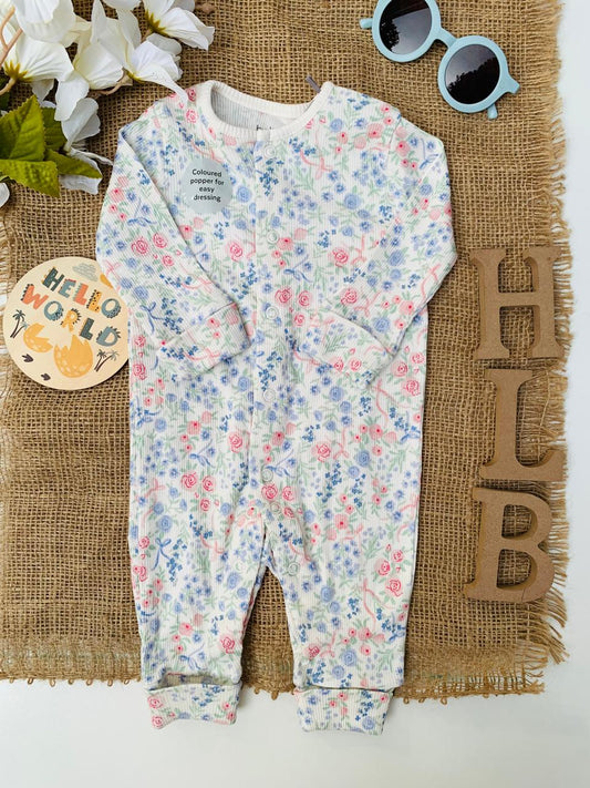 Tu Clothing Ribbed Floral Sleepsuit