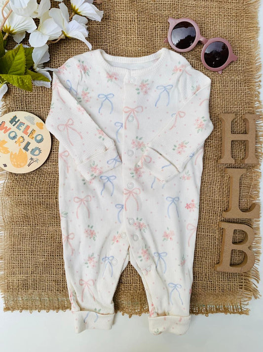 Tu Clothing  Ribbons Print Sleepsuit