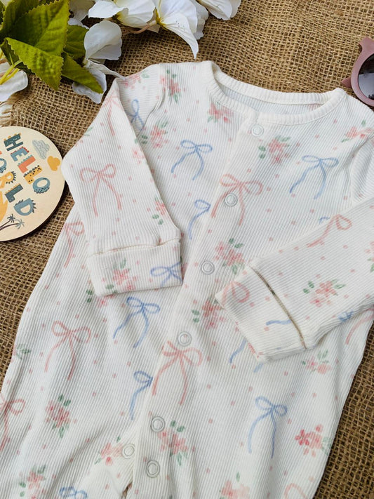 Tu Clothing  Ribbons Print Sleepsuit