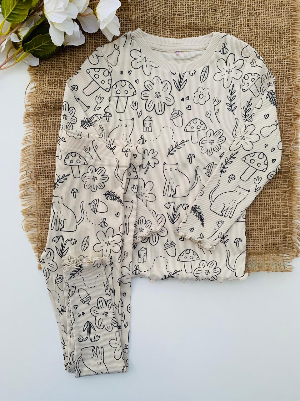 George Ribbed Shirt & Trouser set