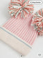 George Pink Shimmer Knitted Cap & Mittens Set