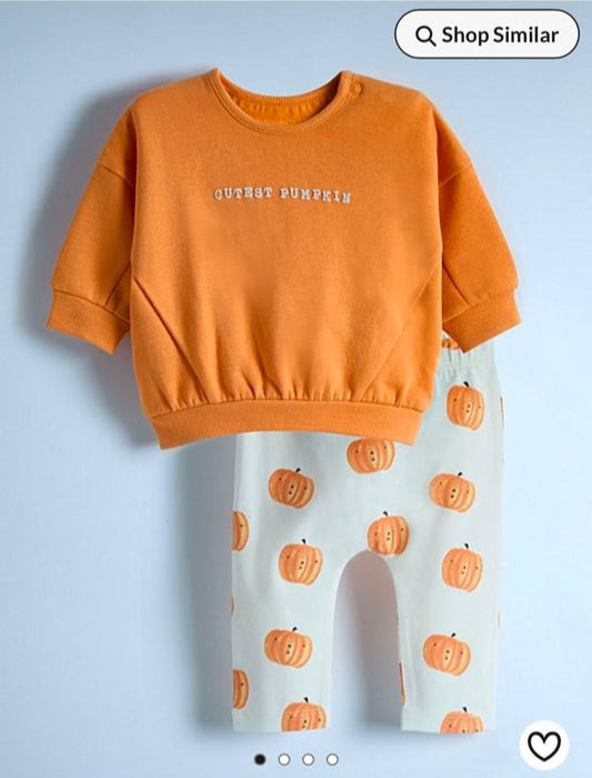 George Cutest Pumpkin  Sweatshirt & Trouser set