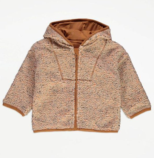 George Woollen Stone Borg Zip Jacket